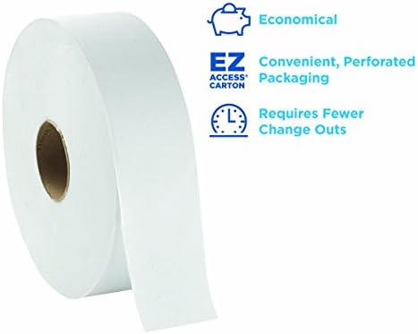 Georgia-Pacific Professional Series Jumbo Jr. 2-Ply Toilet Paper by GP PRO (Georgia-Pacific), 2172114, 1000 Feet Per Roll, 4 Rolls Per Case