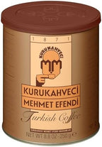 KURUKAHVECI MEHMET EFENDI Turkish Coffee, Arabica Beans, Roasted Ground,Rich Aroma, Fresh, Medium to Heavy-bodied, Original Taste Since 1871 (8.8 OZ / 250 Gr)