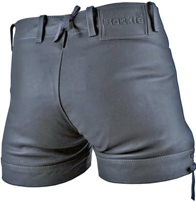Bockle® Gray Bavarian Men Leather Shorts Hot Pants Trousers