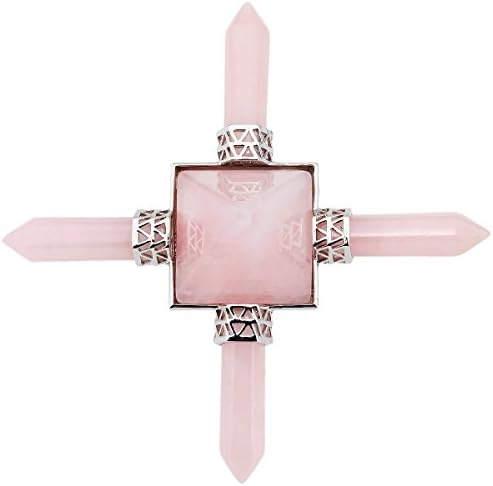 rockcloud Pyramid Energy Generator, Reiki Chakra Healing Crystal Stone,Rose Quartz