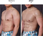 ROANYER Male Chest Silicone Muscle Suit Realistic Mens Silicone Chest Male Fake Muscle Belly For Cosplay Transgender