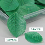 92pcs Edible Leaves Edible Green Cake Cupcake Toppers Edible Wafer Paper Leaf Cake Decoration for Hawaii Aloha Summer Theme Wedding Birthday Baby Shower Party