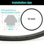 Wheelchair Rear Wheel Replacement Tire Wheelchair Tires 24 "X 1" Universal Flat-Free Polyurethane Tire Wheelchair Accessories for All Brands(1 Pair)