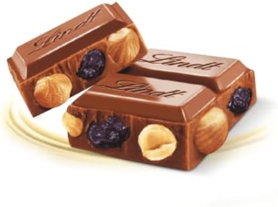 Lindt Gold Milk Hazelnut & Raisin Bar 300g (Pack of 1)
