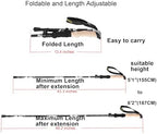Lightweight Collapsible Trekking Pole - 7075 Aluminum Adjustable Walking Stick for Hiking & Travel, Foldable Quick-Lock Design, Single Pole for Adults & Seniors