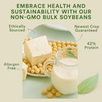 Non GMO Soybeans 7Lbs. Grown 100% in USA, Soy Beans Dry for Tofu and Soy Milk, Soybean Dry in Bulk, Identity Preserved (IP)