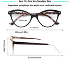 Reading Glasses for Women Cat Eye Ladies Readers +0.75 Cute Cateye Women's Cheaters Glasses 4 Pack Lightweight Comfortable Fit