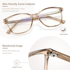 Madison Avenue Blue Light Blocking Glasses Anti Eyestrain UV Glare Blue Light Glasses for Women with Case, TV Phone Computer Gaming Eyeglasses (Coffee Brown)