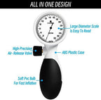 Manual Blood Pressure Cuff Adult 9”-21” Inches (22-53CM) (Large/XL)- Aneroid Sphygmomanometer -Extra Large with Integrated Bulb, Dial and Air Valve, Comfort Cuff | for Clinical or Home Use