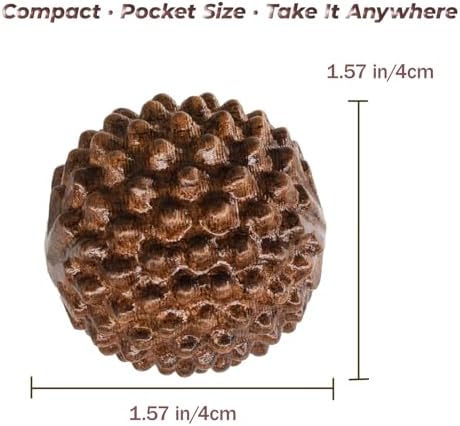 Solid Wood Baoding Balls for Hand Therapy with Storage Pouch – Natural Massage Balls for Stress Relief, Finger Exercise & Meditation