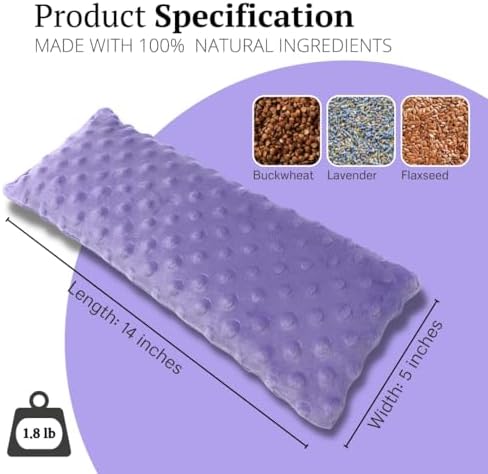 Mumu Wraps Heating Pad Microwavable - Lavender Scented Microwave Heating Pad for Pain Relief, Cramps, Muscle Ache, Joints, Neck, Shoulder, Back Pain, Warm Compress Moist Heat Pack (Lavender)