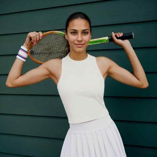 COUVER Tennis Style Premium Quality Athletic Terry Wristband Sweatband, 1 Pair