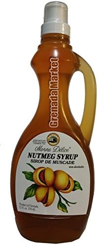 Nutmeg Syrup (Sirop de Muscade) Product of Grenada, Caribbean.