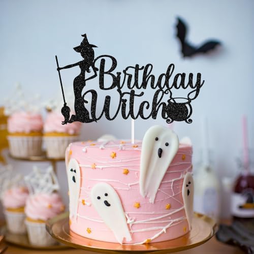 Birthday Witch Cake Topper, Witches Don't Age, Halloween Witch Cake Décor, Happy Birthday Witches Party Decorations