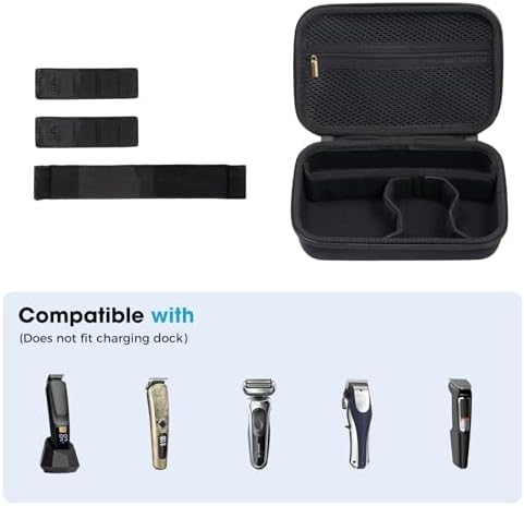 ProCase Hard EVA Travel Case for Electric Hair Clipper Trimmer, Protective Storage Organizer Bag for Beard/Body/Bikini Trimmer & Shaver -Black