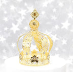 Crown Creative Metal Cake Topper Accessory For Baby Shower Birthday Wedding Princess Party Cake Decoration (Gold)