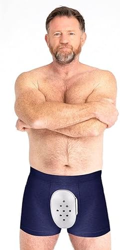 JIAHG Men's Circumcision Underwear Post-Surgery Care Boxer Briefs for Foreskin Cut Protection Breathable Recovery Underwear