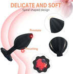 New Portable 3pcs Silicone Butt Training Tool Anales Trainer Set Plug Butt for Women Trainer Kit Adult Toys Relaxing Toys Tool for Men Women Sunglasses Z01 (Plum Blossom-Shaped)