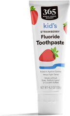 365 by Whole Foods Market, Kid's Strawberry Fluoride Toothpaste, 4.2 Ounce