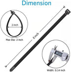 Zip Ties 8 inch (100 Pack), 40lbs Tensile Strength, Black Cable Ties, Wire Ties for indoor and outdoor use, by Skalon