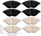 MAGICLULU 4 Pairs Lip-Shaped High Heel Cushions Adhesive Heel Pads Soft Foam Liners for Women Comfortable Wear-Resistant Shoe Inserts for Foot Protection