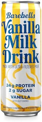 Barebells Vanilla Milk Drink – 24g Protein, No Added Sugar, High Protein Vanilla Shake, Ultra-Filtered Milk, Creamy Flavor – 11.2 fl oz (330ml), 12 Count