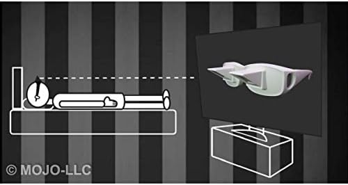 White Lazy Glasses Horizontal Reader Periscope Mirror Glasses - Watch TV in Bed!