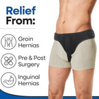 Hernia Belt for Men Inguinal Hernia Support | Groin or Lower Abdominal Truss for Women or Mens Inguinal Hernias Support Belt | With Pressure Pad Compression Fits Left or Right Groins Legs (LARGE)