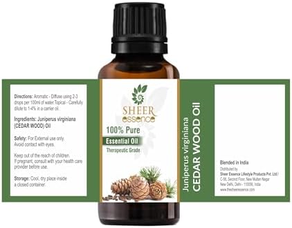 Essential Oils 4oz - 100% Pure and Natural - Therapeutic Grade Oil - Huge 4 Fluid Ounces Bottle with Premium Glass Dropper (Cedarwood Oil)