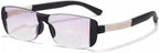NILZA Progressive Multifocal Reading Glasses Rimless Computer Readers Bifocal Eyeglasses Frameless Presbyopic Glasses 1.5 (Color : Black, Size : 2.0X)