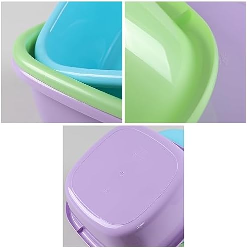 8 Quart Plastic Square Wash Basin Tub, Colorful Small Dish Pan, 3 Packs