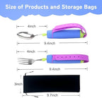 Adaptive Utensils Set, 2pcs Spoons Forks Set for Elderly, Weighted Utensils for Hand Tremors, Arthritis Weakness, and Parkinsons, with Non-Slip Easy Grip Handle, 360 Degree Rotation Rubber Strap