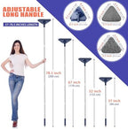 JEHONN Wall Cleaner Mop with Long Handle 82 Inches, 3-in-1 Ceiling Cleaning Tool Duster with 6 Replacement Microfiber Chenille Pads for Painted Walls, Window, Floor, Baseboard