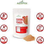 Alovitox Organic Guarana Seed Powder | Raw Guarana Seed Extract, Vegan, Non-GMO & Gluten-Free (Superfood, 65mg of Natural Caffeine per Serving) 8oz/113 Servings