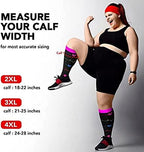 1 Pack Plus Size Compression Socks for Women and Men, 20-30mmhg Extra Large Stockings for Circulation Support