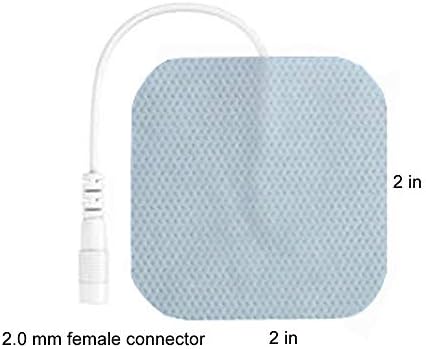 TENS Unit Pads 48 Pcs Wired Self-Adhesive Electrodes Premium Replacement Pads for TENS Units - 2x2 Inches (2x2-48 Pcs)