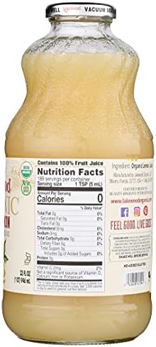 Lakewood Organic Pure Lemon, 32 Ounce (Pack of 6)