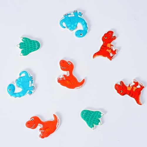Dinosaur Icing Decorations Edible Cake Decoration Royal Dino Icing Decorations for Cakes Cupcake Cookies Cake Decorating - baby Shower Gender Reveal Kids Baking Birthday Party Treats (8 Count)