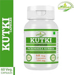 Kutki (Picrorhiza Kurroa) Capsule | Ayurvedic Herbal Supplement | 500 mg per Serving | 60 Veggie Capsules | Supports Liver Health and Digestive Wellness | Non-GMO (1 Bottle of 60 Capsules)