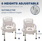 Bedside Commodes, Bedside Toilet, Commode Chair, Height Adjustable Adult Potty Chair for Seniors, Portable Toilets for Home Use, Suitable for People with Disabilities The Elderly & Others