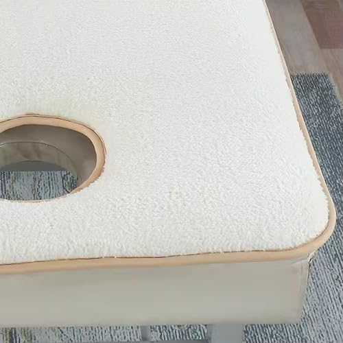 DAZULI Massage Bed Mattress for Beauty Salon Thickened Prevent Slip Spa Massage Bed Sheet Cushion with Face Hole and Elastic Fix Bands(Size:80x190cm,Color:A)