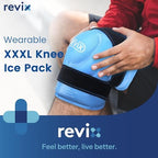 REVIX 20‘’ XXXL Knee Ice Pack Wrap Around Entire Knee, Extra Large Ice Pack for Leg Discomfort Reducing, Cold Compress Therapy, Reusable Ice Wraps for Back, Shoulder Relaxation, Post-Workout Recovery