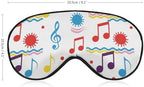 Colorful Music Notes Clef Sleeping Mask Sleep Eye Mask Blindfold with Adjustable Strap Soft Eye Mask Sleep for Blocking Out Lights