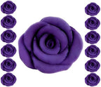 Confect Edible Rose Topper -Edible True Purple Rose Toppers for Cake & Cupcake - Edible Roses for Desserts- Vegan, Gluten-Free, Nut-Free, Dairy-Free, Palm Oil-Free - Pack of 12