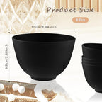 8 Pcs Silicone Facial Mask Mixing Bowl Face Mask Bowl for Women Cosmetic Mixing DIY Skin Care - Black