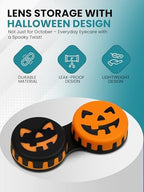 SPORTS WORLD VISION Seasonal Fun Contact Lens Cases Halloween Cute Screw Top Travel Storage Contact Lens Box L/R Eyes Holder Container, Outdoor Mini Contact Lens Storage case, 3 Cases in Same Style