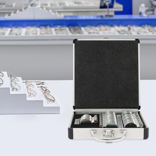 68Pcs Trial Lens Set, Trial Lens Set with Storage Case, Optical Trial Lens Set Professional Optometry Equipment Complete Kit for Optometrists, Vision Testers, Optician Shops