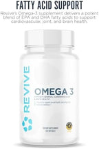 Revive MD Omega 3 Fish Oil Supplements for Men & Women – Softgels with EPA & DHA Fatty Acids for Healthy Skin & Joints, Heart & Brain Support – Vegan-Friendly, Gluten-Free (120 Softgels)