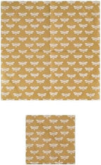 Creative Co-Op Paper Napkins with Bee Pattern, Yellow and White, Set of 50
