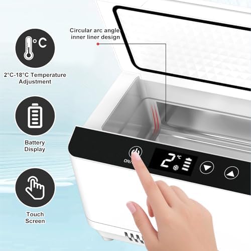Electric Insulin Cooler Travel Case Box, Insulin Fridge for Travel TSA Approved, Portable Insulin Refrigerator, Diabetic Travel Case With LCD Display, 2-18℃ Temperature Control, 3–5 Insulin Pens